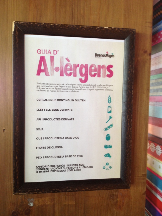 alergenos restaurante